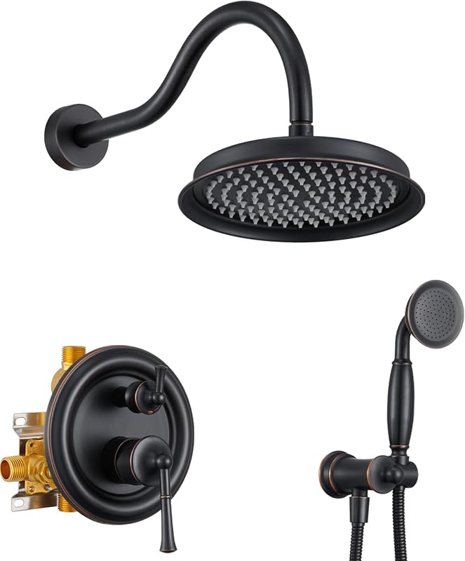 Cabezal ducha lluvia con rociador 9pulg montaje pared