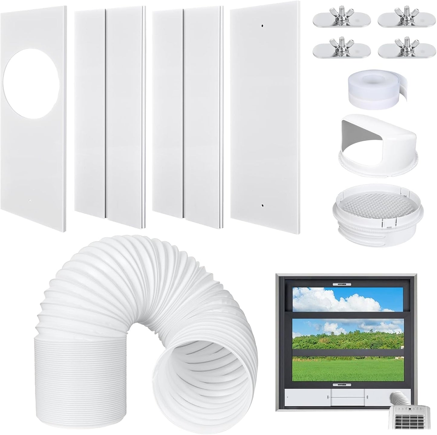 Kit ventilación ventana CA 5.9pulg con cubierta impermeable