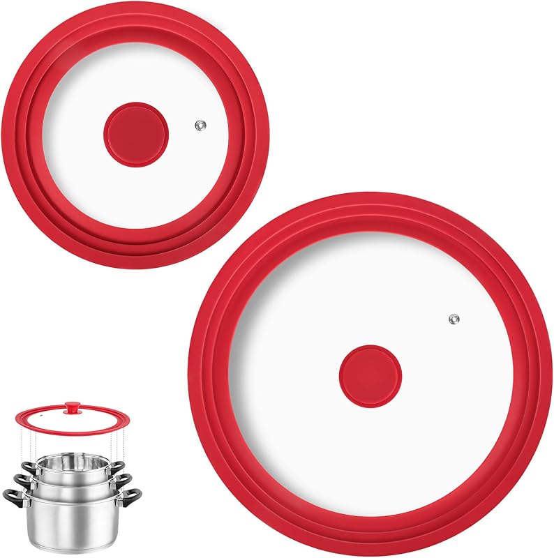 Tapas universales ollas 7-12pulg vidrio silicona