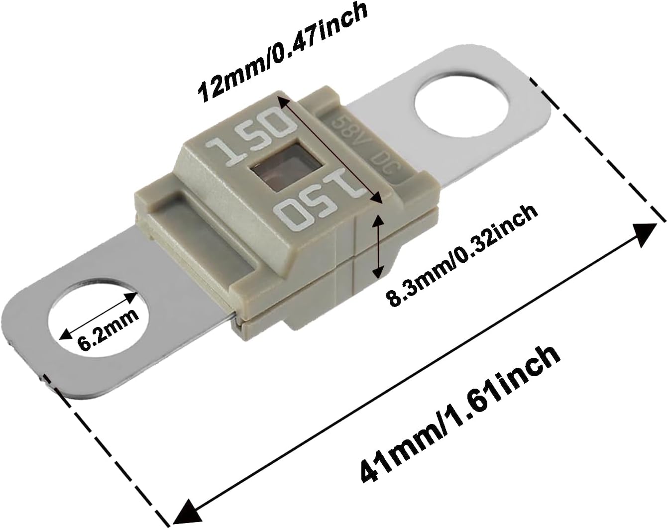 Fusible 150A atornillado para autos camiones paquete 5