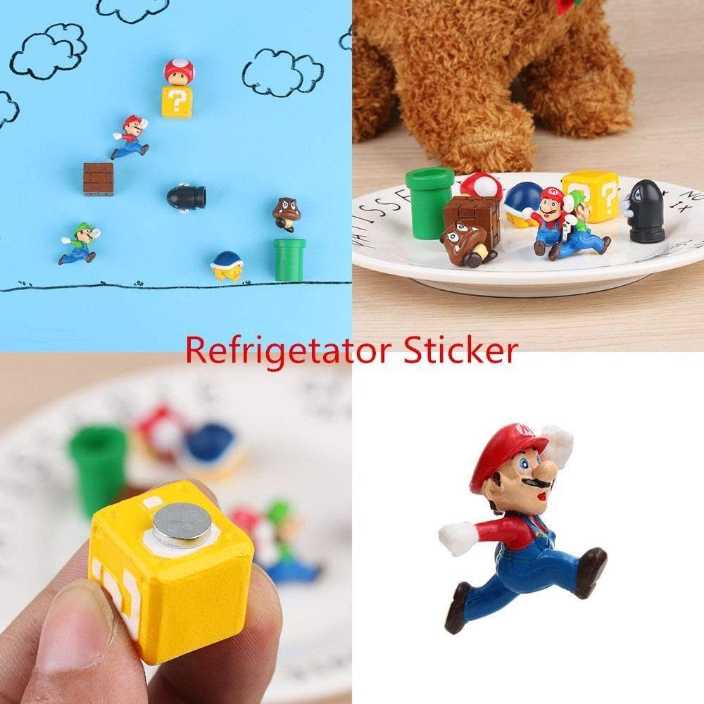 39 imanes 3D Super Mario para nevera y pizarra blanca