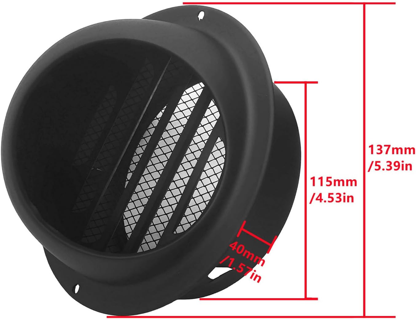 Cubierta ventilación redonda acero inox 5pulg
