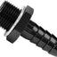 Adaptador m12x1.5 a 3/8 con abrazadera aluminio anodizado negro