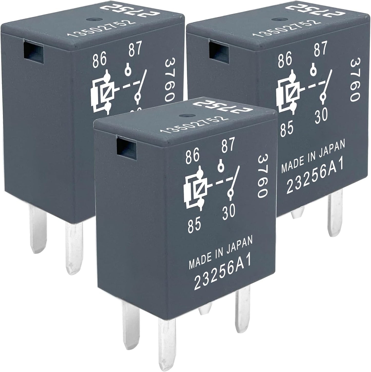 3 Relés 12V 30A 4pines comp GM Ventilador Combustible