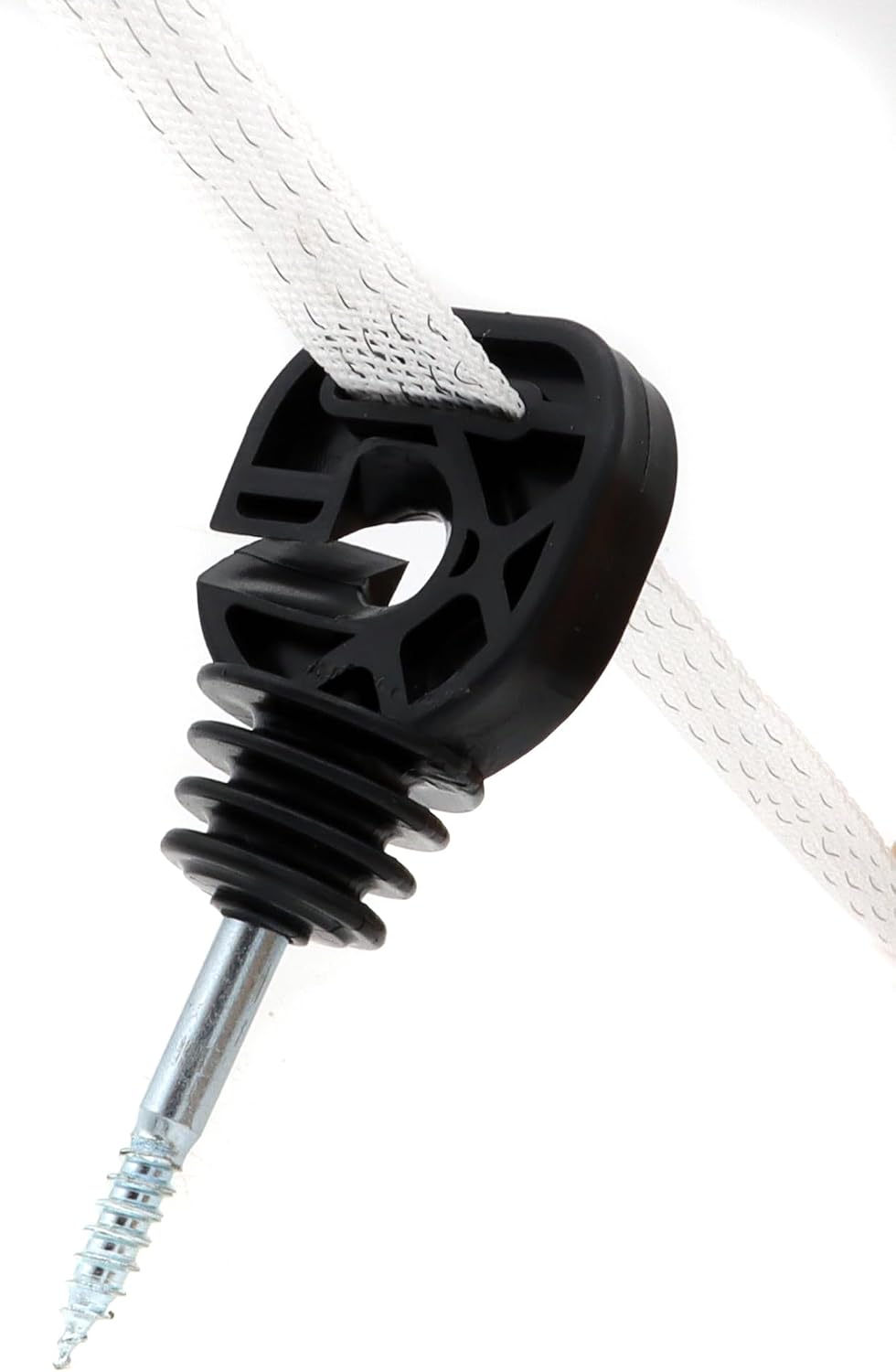 100 Aisladores Eléctricos Valla Negro con Herramienta