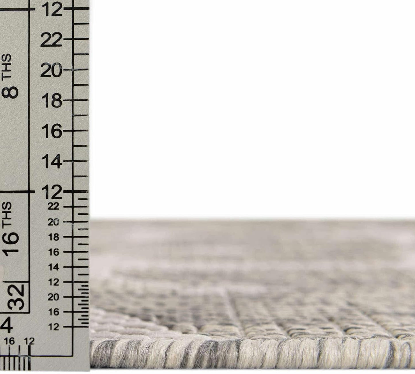 Alfombra rectangular Outdoor Coastal 2x2x3x1pulg gris/marfil