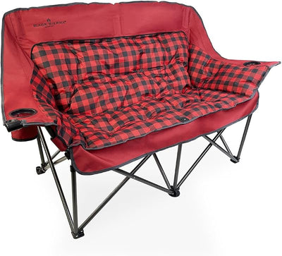 Silla camping doble plegable 600lb con bolsa