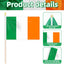 20 Banderas Irlanda 5x8pulg Palos Madera Tono Dorado
