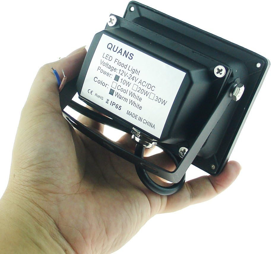 Lámpara LED inundación 12/24V impermeable negro 4uds