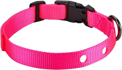 Correa repuesto collar perro 1pulg 2agujeros comp color rosa