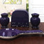 Set 4 Pzas Cerámica Pintada Volantes Mesa Estufa Salero Pimienta