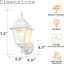Faroles pared exteriores 2 luces blancas impermeables