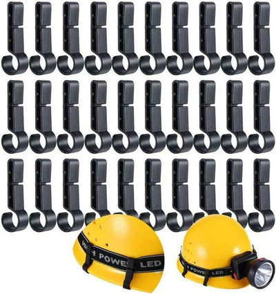 20 Clips Plástico Casco Faro Duro Negro