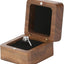 Caja madera ranura anillo personalizado boda negra