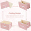 Cajas almacenamiento decorativas con tapa rosa plegables