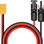 Cable solar XT90 hembra 25ft 10AWG para generador portátil