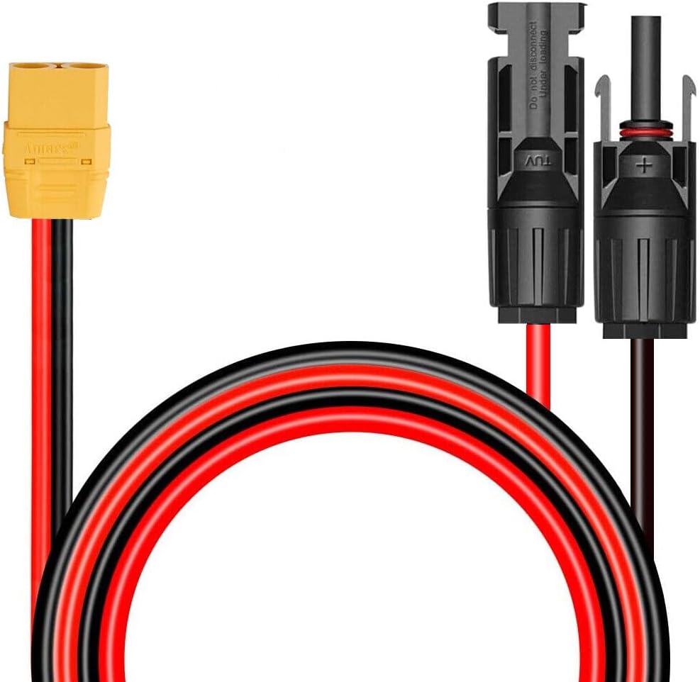 Cable XT90 hembra 50ft 10AWG para panel solar