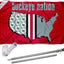 Bandera Ohio State Buckeyes con poste y soporte