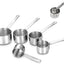 Set 5 Tazas Medidoras Acero Inox 18/10 Plata