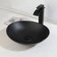 Lavabo ovalado 16" color negro con grifo de latón