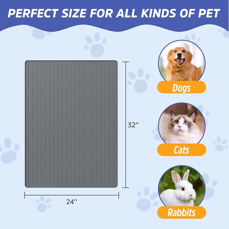 Tapete para mascotas 32x24pulg impermeable antiderrap