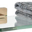 Estante vidrio baño flotante 16x5" bronce champán acero inox