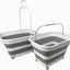 Cesta plástico plegable 35L con asa y ruedas