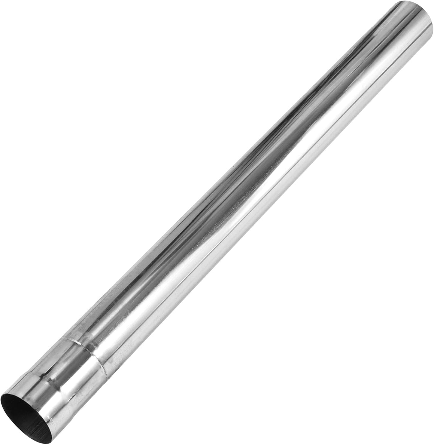 Tubo escape acero inox T304 30pulg tono plateado