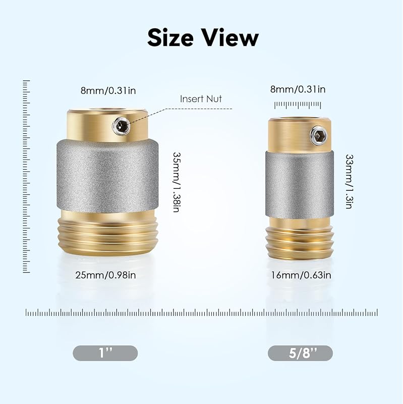 2 Brocas molienda amoladora 5/8 y 1" con rosca agua pack 4