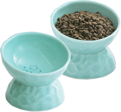 Tazones elevados cerámica para gatos y perros pequeños
