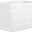 Cesta tejida para estante 15x10x9" asas color blanco