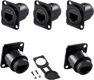 5 Pzas Conector RJ45 Paso a Través Hembra a Hembra CAT6/CAT5E