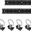 Sistema amarre riel L 12" negro para camión