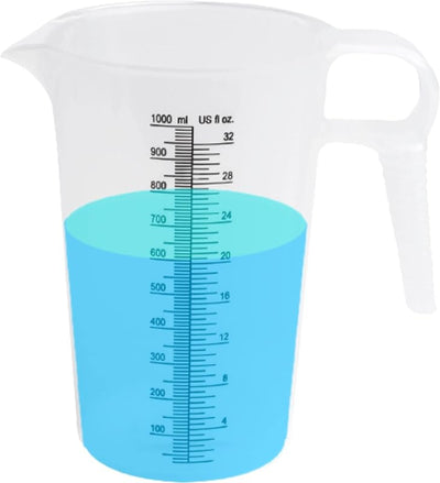 Jarra medidora 32oz plástica multiusos para químicos aceite piscina