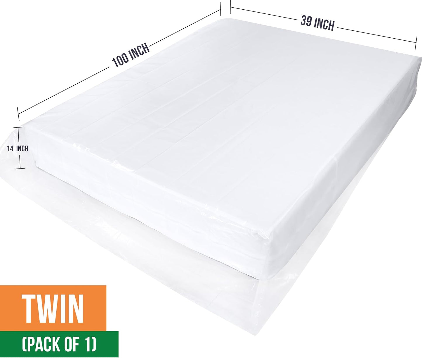 Funda colchón individual 4 Mil resistente para mudanza