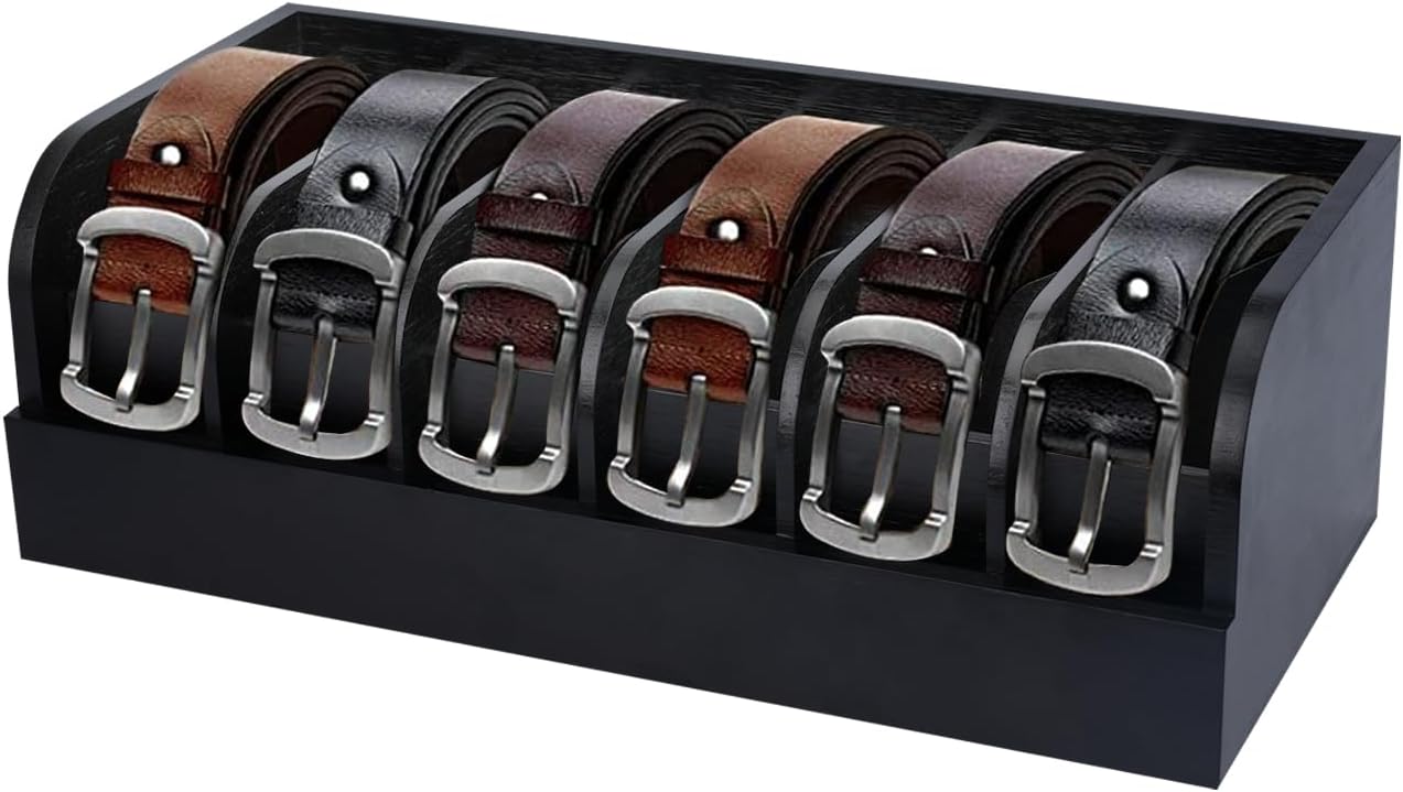 Organiz. cinturón 6 compartimentos bambú para closet