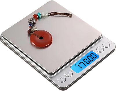 Báscula digital de cocina de acero inoxidable con pantalla LCD