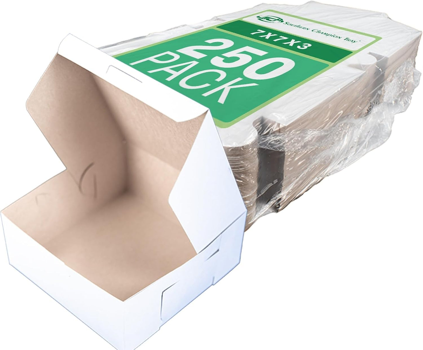 Caja cartón papel estraza 7x7x3pulg 250uds