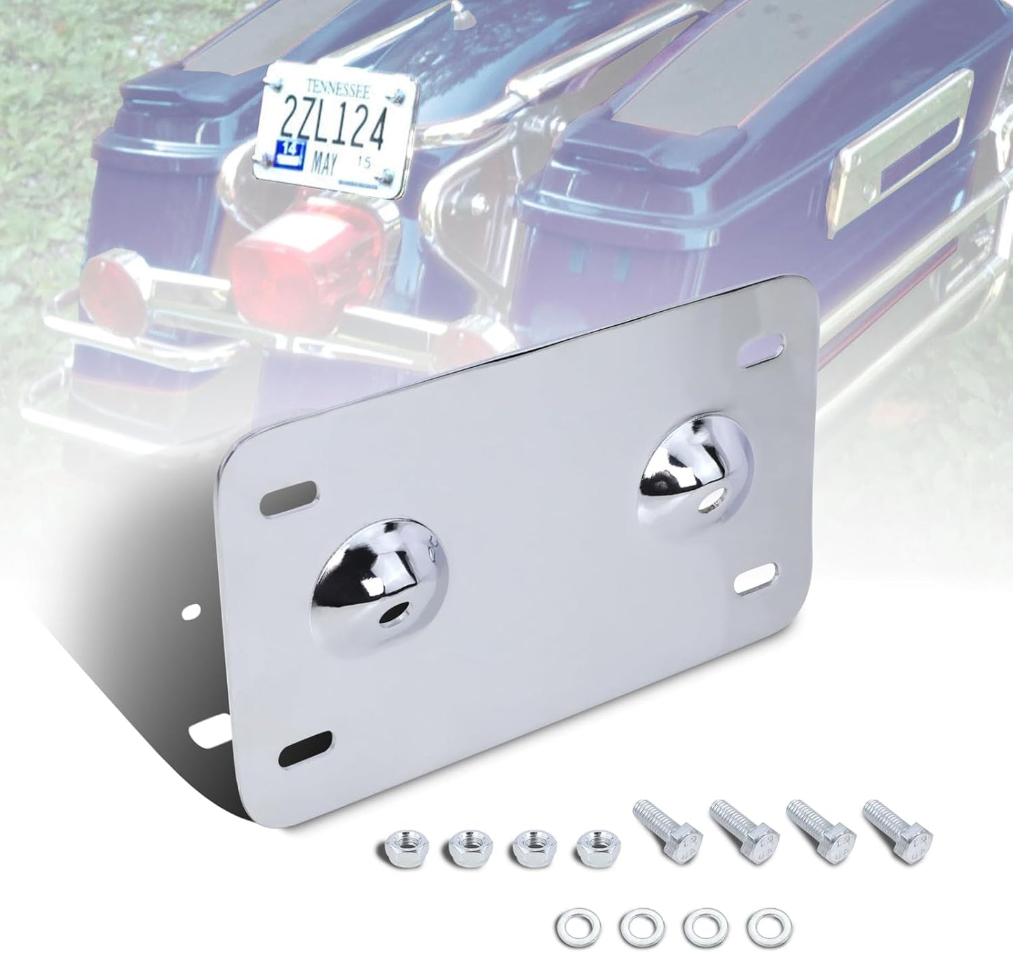 Soportes placa matrícula reclinables Harley Touring 99-08