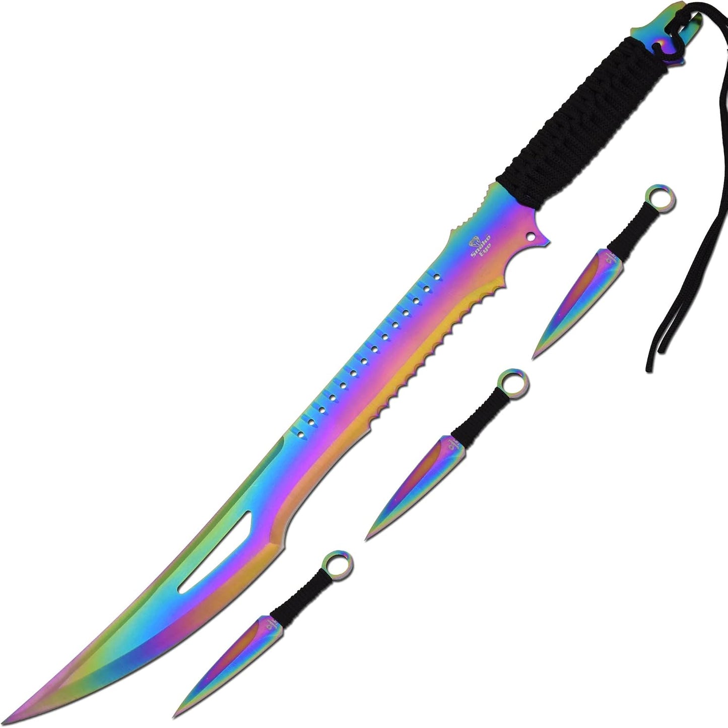 Machete al aire libre camping arcoiris