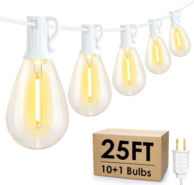 Tira luces LED 25ft exterior Edison S11 regulable impermeable