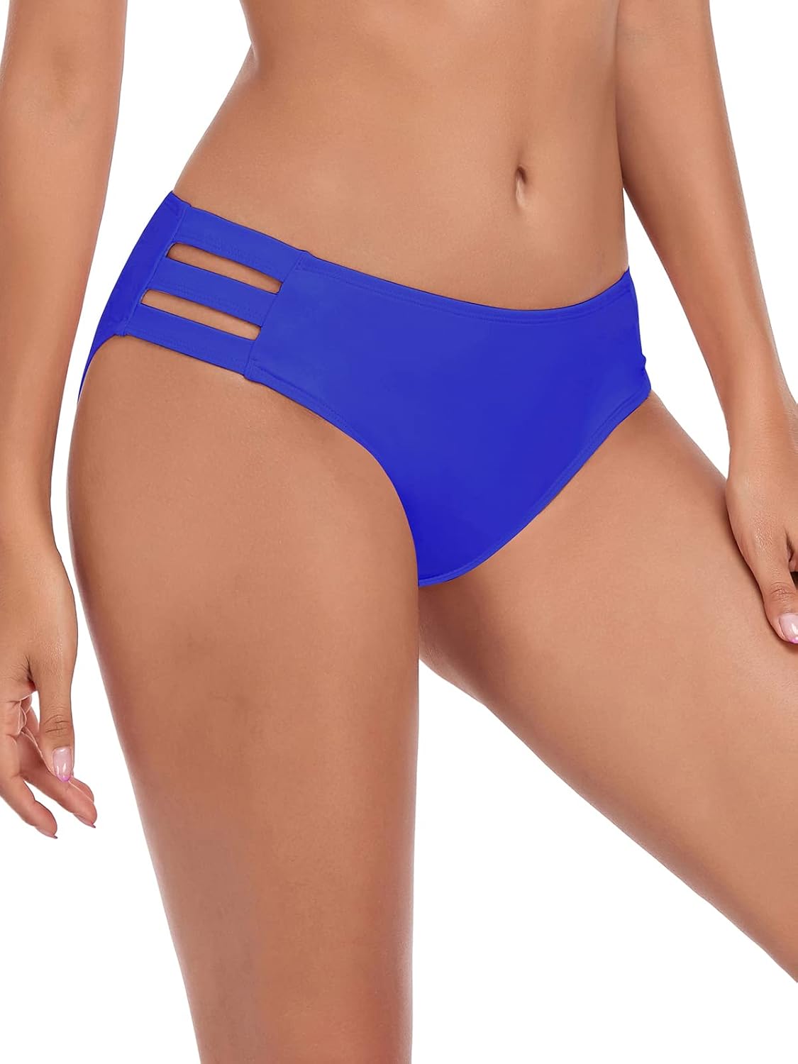 Braguitas natación cobertura completa mujer diseño lateral