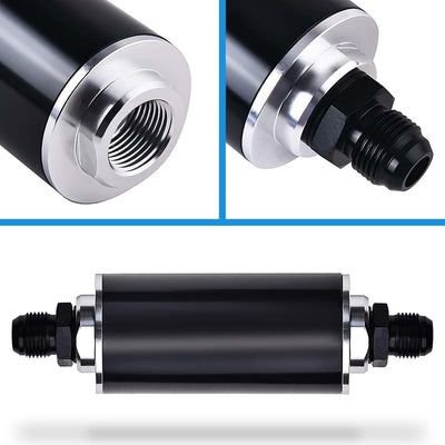 Filtro combustible 2.283" 30micrones Aluminio Negro