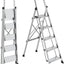 Escalera aluminio 5 escalones antiderrap 330lb plegable