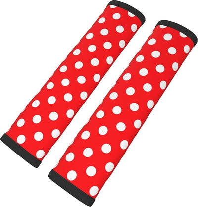 Funda cinturón seguridad lunares rojos y blancos automóvil
