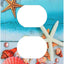 Placa pared decorativa playa náutica estrella mar y conchas
