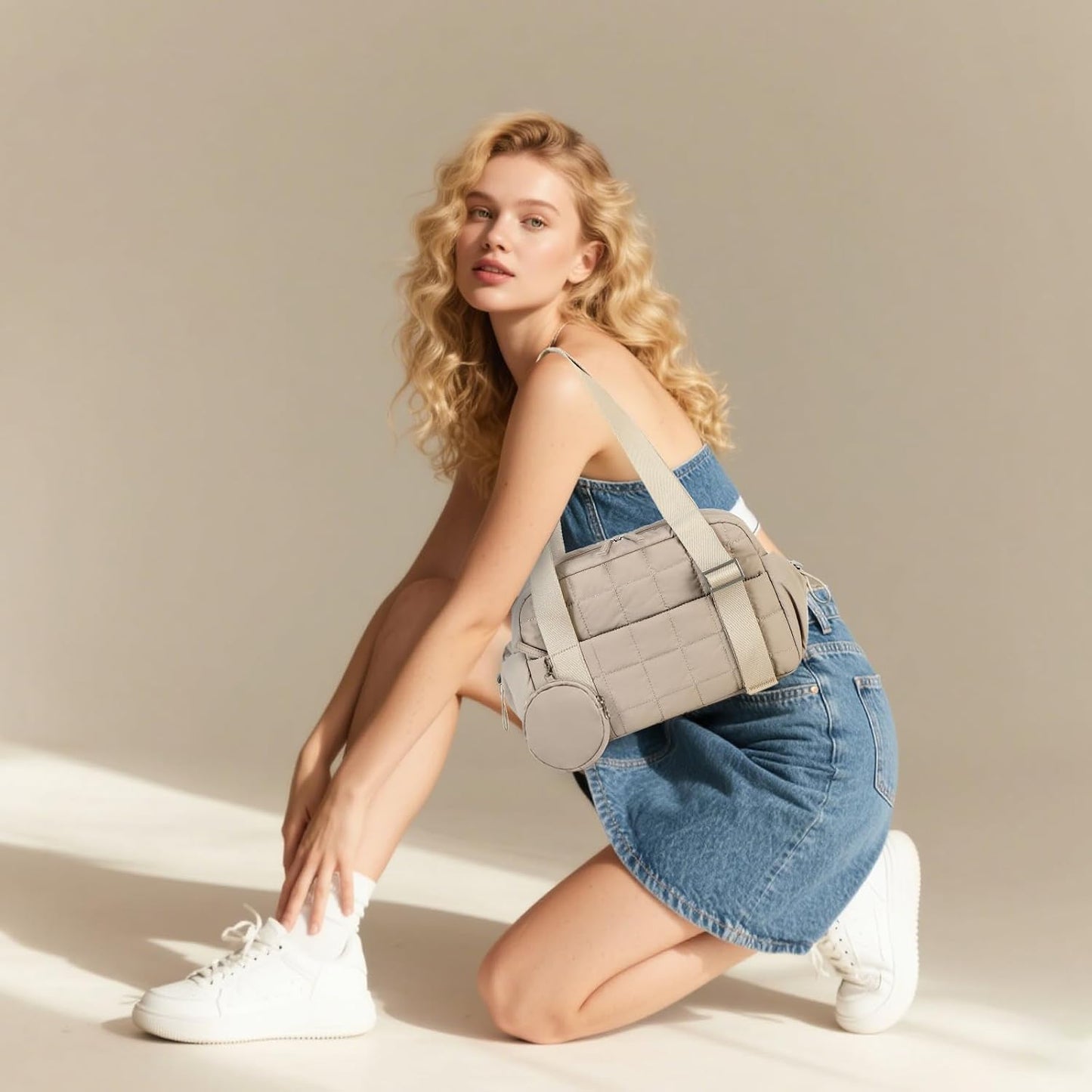 Bolsa duffel deporte mujer acolchada con compartimento húmedo