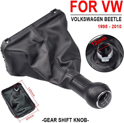 Pomo palanca cambios 5 velocidades VW Beetle negro