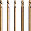 Set 5 Brocas Cobalto 0.1910" x12" Extensión Avión