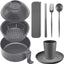 Set 6 Pzas Cocedor Ramen Microondas 40oz Platos Tazas Cubiertos